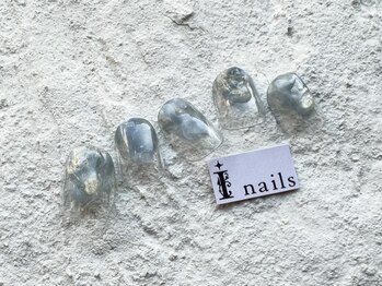 アイネイルズ 池袋店(I-nails)/ぷっくりくすみブルーネイル