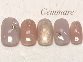 大人上品キラキラストーンネイル