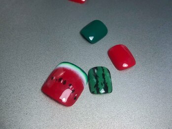 オーラリー ネイル アート メゾン(ORRERY nail art maison)/フット / すいか