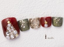 アイネイルズ 大宮店(Ｉ nails)/フットクリスマスネイル　