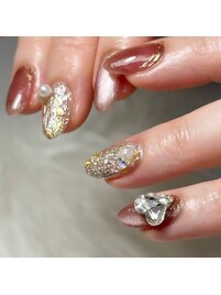 マグネット×ハートビジュー