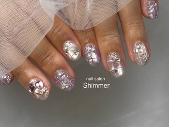 シマー(Shimmer)/春チェック柄ネイル