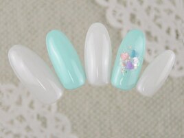 #オフィスネイル #ハート