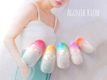 アグニークリッシェ(Agunik Riche)/【虹色ネイル】