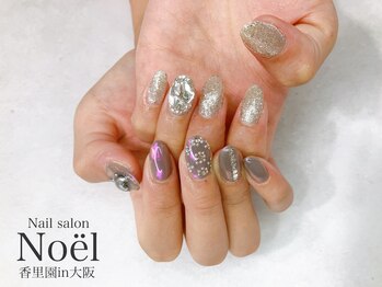 ノエル(Noel)/ミラーパウダー×ストーンネイル