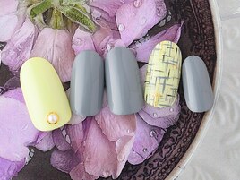 グレー×イエローツイード