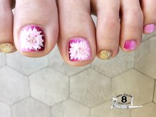 ネイルエイト 新百合ヶ丘(nail8)/フットフラワーネイル＊