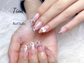 オンブレフレンチ・冬ネイル