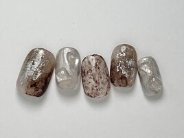 色鉛筆×インクネイル