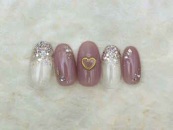 シード(Seed)/シンプルネイル11000円ハート