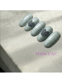 砂ジェル×ファーの大人ハート