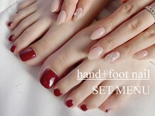 ルーヴル ネイルアンドアイラッシュ 生駒(LOUVRE nail&eyelash)の雰囲気（ハンドネイルとフットネイルのセットも可能♪）