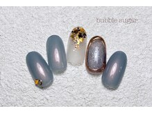 バブル シュガー バイ ネイルクローネ(bubble sugar by.nail crone)/囲みミラーネイル