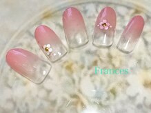 フランセス(Frances)/ホログラムのお花春ネイル