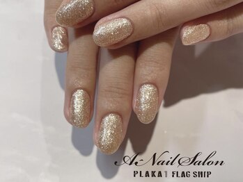 エーネイルサロン プラーカ本店(A-Nail Salon)/キラキラワンカラー
