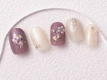 アイネイルズ 大宮店(Ｉ nails)/紫押し花