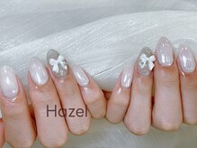 ヘーゼル 吉祥寺(Hazel)/オーロラネイル白パールリボン