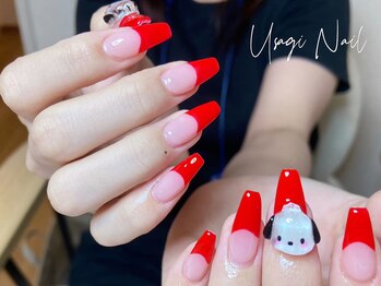 ウサギネイル 新大久保店(usagi nail)/マグネットフレンチ秋可愛い