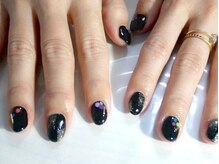 シーネイル(Sea nail)/ブラック個性派ネイル
