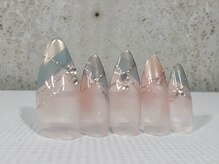 ネイルズミューコ 四谷三丁目店(nail’s MyuCo)/【 Frosty Ribbon French 】