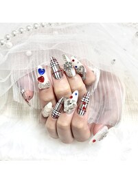 バーバリーチェックネイル♪