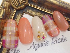 【チェックネイル】