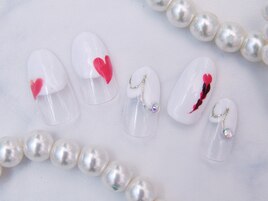 バレンタインネイル