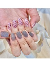 ビューティーフロア ビビット サロンアンドスクール(BEAUTYFLOOR vivid salon&school)/ゼブラ柄ネイル★