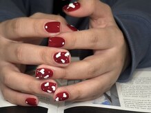 アース ネイルアンドアイラッシュ 甲府昭和店(HAIR & MAKE EARTH Nail&Eyelash)/ハート手描きネイル