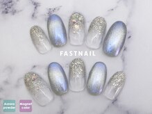 FAST NAIL 春日部店【パラジェル/ジェルネイル専門/定額/マグネット/フットネイル】/キラキラ/マグネット【11704】