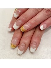 ハーティーネイル hearty nail 溝の口店/押し花フレンチネイル