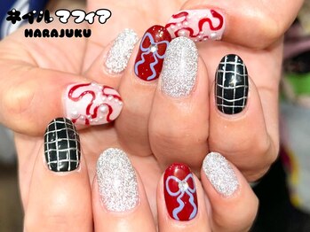 ネイルマフィア 原宿(NAIL MAFIA)/リボン/ニュアンス/個性派/原宿