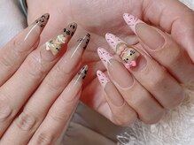 レアネイル 新宿(le'a nail)/ヒョウ柄フレンチ