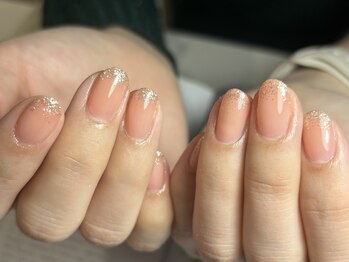 サロンドファン(salon de Fan)/オレンジラメグラデーション