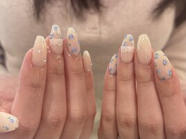小花柄ネイル