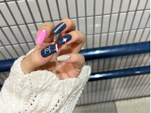 シェリーラメール 渋谷(cherielamer)/ネイビーネイル