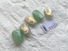 アイネイルズ 池袋店(I-nails)/グリーンミラーニュアンス