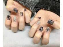 ミャウネイル(Miaou nail)/black×silvermirror