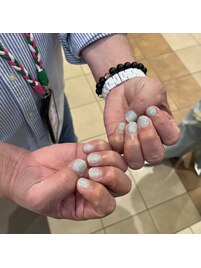 メンズネイル×ラメワンカラー