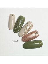 グランチュール(Grantulle)/ミラーヒョウ柄ネイル