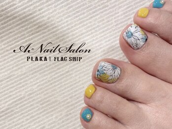 エーネイルサロン プラーカ本店(A-Nail Salon)/手書きフラワー