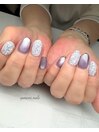 パープルツイードネイル