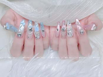 リンネイル 新大久保店(Rin Nail)/#シンプルネイル #付け放題