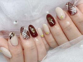 バレンタインネイル