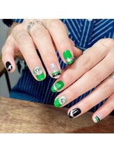 リグネイルスタジオ(Lig nail studio)/緑ネイル