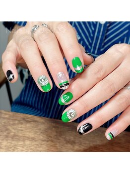 リグネイルスタジオ(Lig nail studio)/緑ネイル