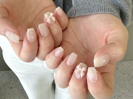 ホワイトネイル　パラジェル