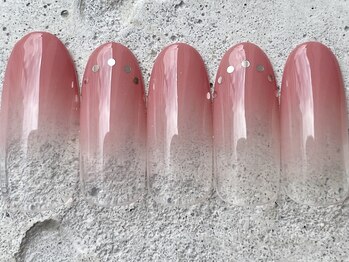 フリークネイル(FREAK Nail)/ホロラインピンクグラデ ¥7000