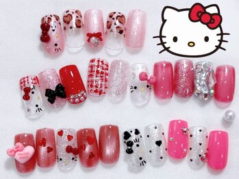 ピンクローズ(Pink Rose)/韓国風キティちゃんネイル♪