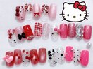 韓国風キティちゃんネイル♪